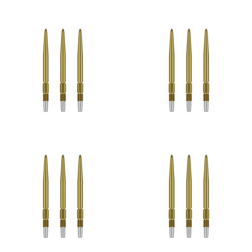 12pc Target Swiss Dart Point Pocket Size 30mm - Gold