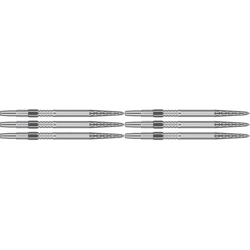 6pc Target Swiss DX Diamond Grip Dart Points 30mm - Silver