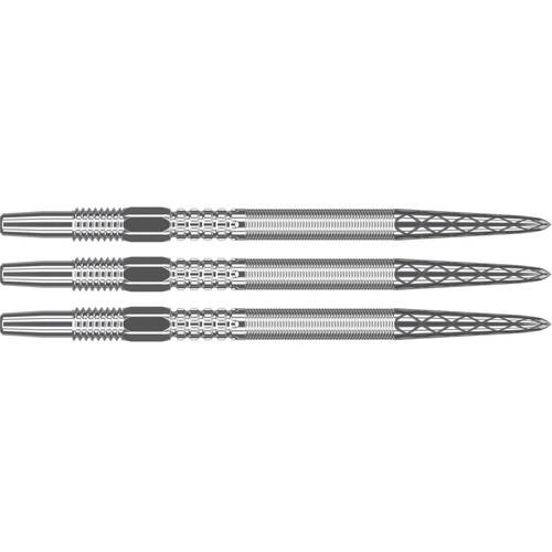 3pc Target Swiss DX Diamond Grip Dart Points 35mm - Silver