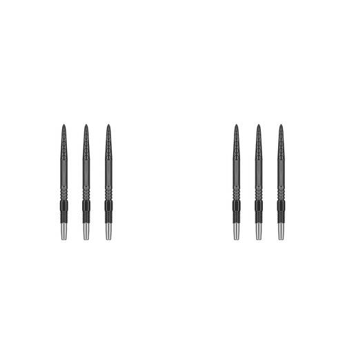 6pc Target Swiss DX Diamond Grip Dart Points 30mm - Black