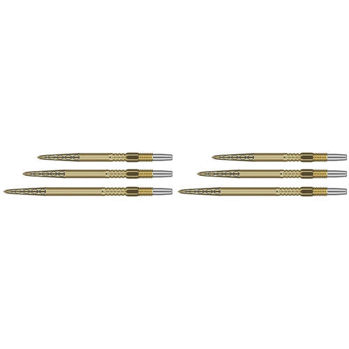 6pc Target Swiss DX Diamond Grip Dart Points 40mm - Gold