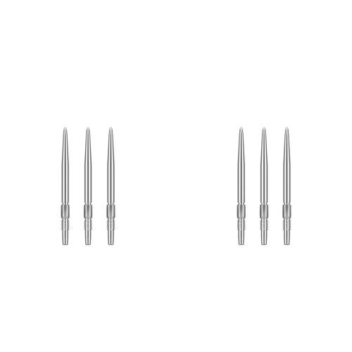 6pc Target Swiss Dart Point Pocket Size 40mm - Silver
