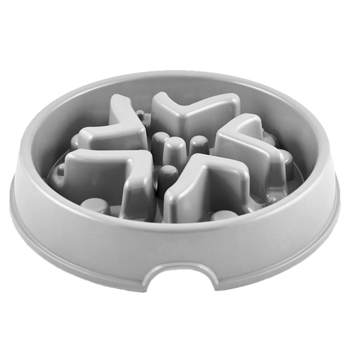 All Fur You 28cm Dog Bamboo Slow Feeder Bowl Grey