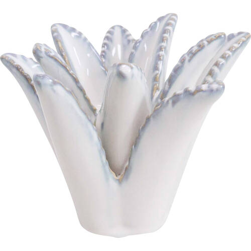 LVD Stoneware Stick Candle Holder Display Mist Medium 13.5cm - White