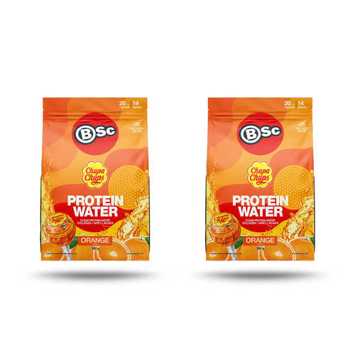 2PK BSc x Chupa Chups Protein Water Drink Mix Post Workout 14 Serves 350g Orange 