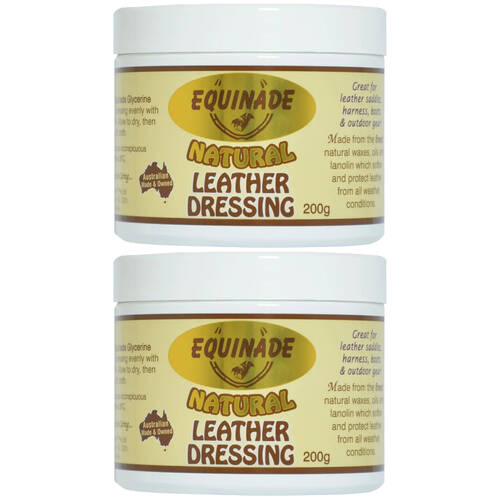 2PK Equinade Natural Leather Dressing Saddle Harness & Boot Care 200g