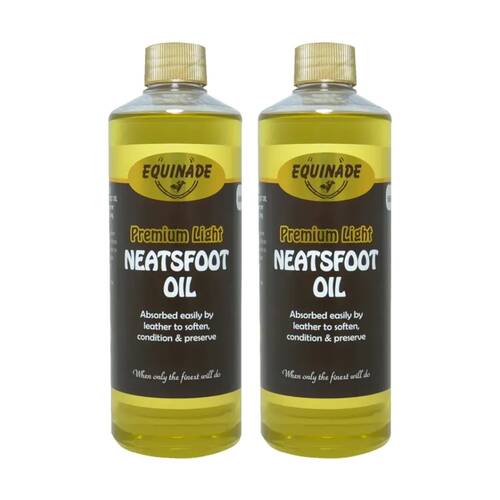 2PK Equinade Premium Light Neatsfoot Oil Leather Conditioner Care 500ml
