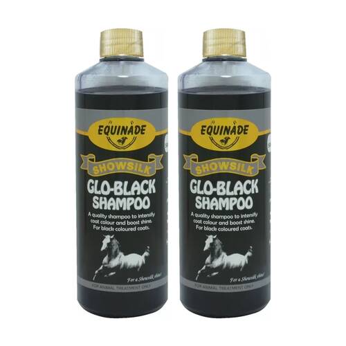2PK Equinade Showsilk Glo Black Horse Coat Grooming Care Shampoo 500ml