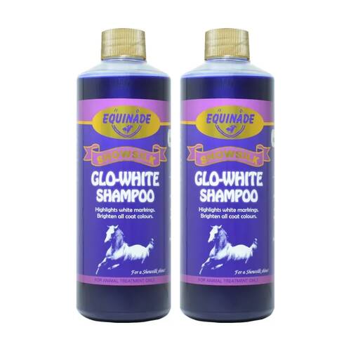 2PK Equinade Showsilk Glo White Horse Coat Grooming Care Shampoo 250ml