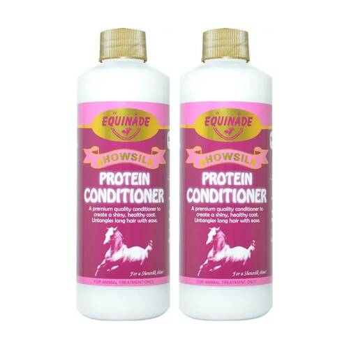 2PK Equinade Showsilk Horse Grooming Coat Care Conditioner 500ml Protein