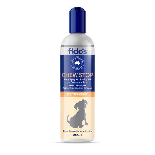 Fidos Dog Deterrent Behaviour Training Aid Chew Stop Spray 500ml