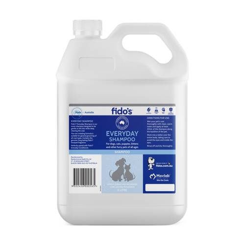 Fidos Pet Dog & Cat Grooming Washing Care Shampoo Everyday 5L