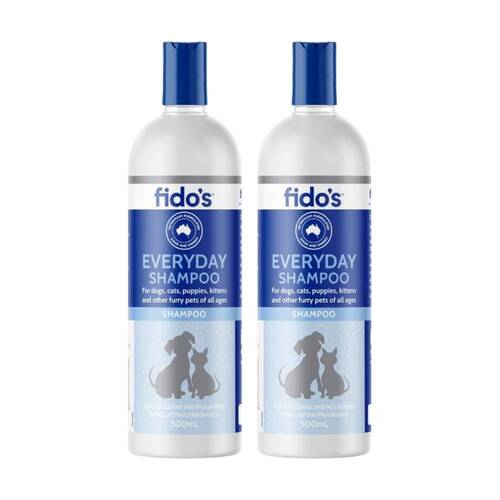 2PK Fidos Pet Dog & Cat Grooming Washing Care Shampoo Everyday 500ml