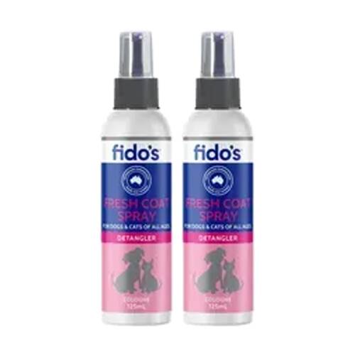 2PK Fidos Fresh Coat Spray Deodorising Bottle Pet Grooming Care 125ml