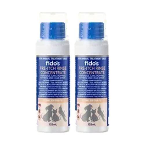 2PK Fidos Free-Itch Rinse Concentrate Pet Dog Grooming Care 125ml