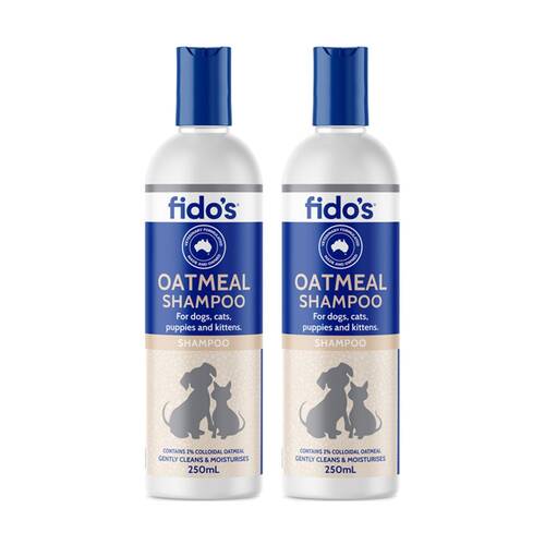 2PK Fidos Pet Dog & Cat Grooming Washing Care Shampoo Oatmeal 250ml