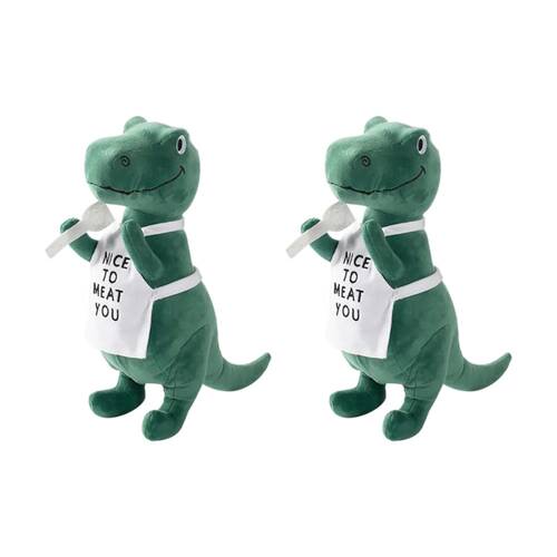 2PK Fringe Studio BBQ Rex Plush Cuddly Soft Dog Toy Chef Outfit