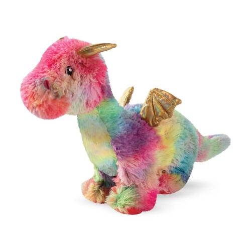 Petshop By Fringe Studio Dragon Plush Squeaker Dog Toy Rainbow