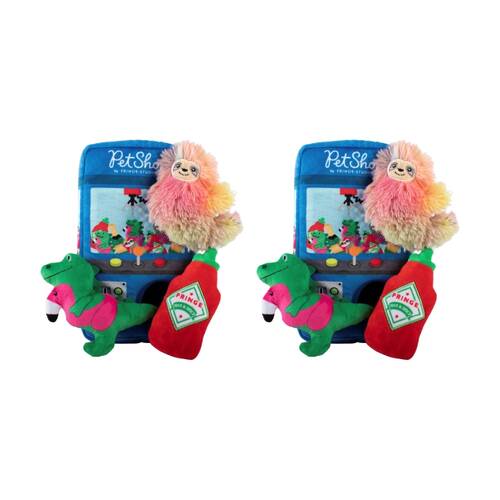 2PK Petshop By Fringe Studio Ready Set Claw Machine Hide & Seek Burrow Dog Toy