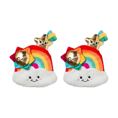 2PK Petshop By Fringe Studio Look On Bright Side Rainbow Hide & Seek Burrow Dog Toy