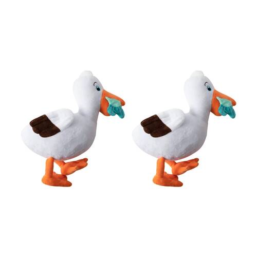 2PK Fringe Studio Lunch Break Seagull Soft Plush Dog Toy Multicolour