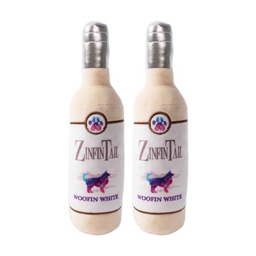 2PK Petshop By Fringe Studio Plush Squeaker Dog Toy Zinfintail Multicolour