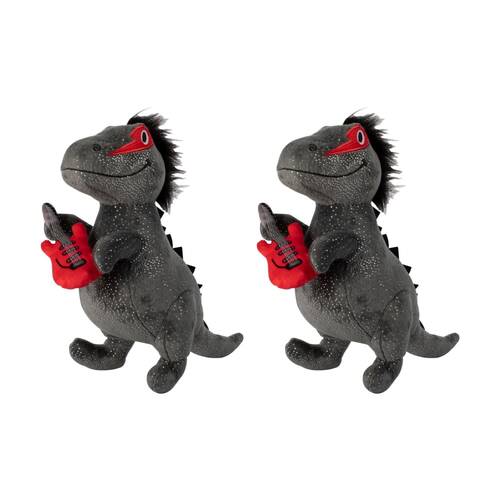2PK Petshop By Fringe Studio Rocker Dinosaur Rex Plush Dog Toy Extra Large
