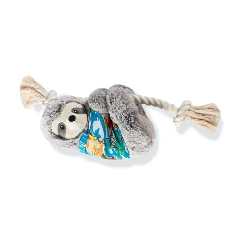 Petshop By Fringe Studio Slown' Down For Summer Sloth On A Rope Dog Toy