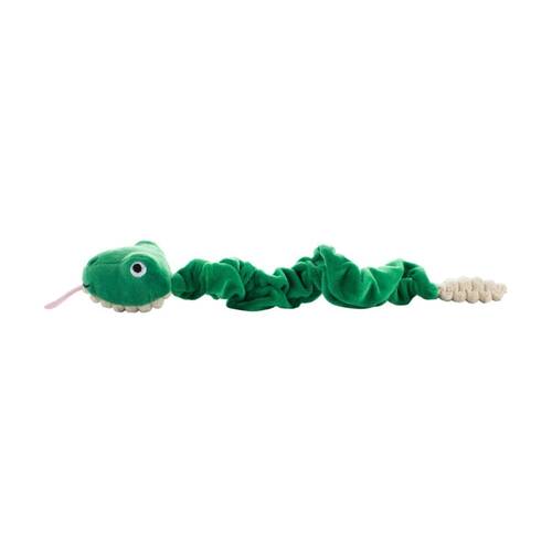 Petshop By Fringe Studio Hisses & Kisses Tuggable Soft Plush Dog Toy Green