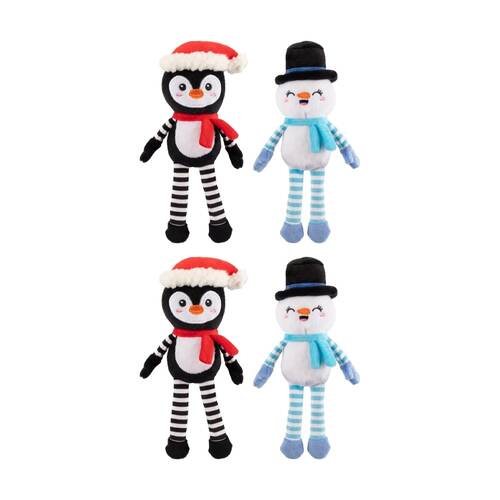 2x 2pc Fringe Studio Ultimate Chiller Soft Plush Small Dog Toy Set Multicolour