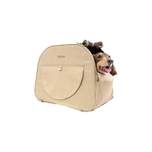 Ibiyaya The Loafer Pet Backpack Travel Carrier For Small Dogs/Cats Beige
