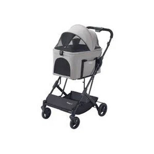 Ibiyaya Travois Tri-Fold Pet Travel System/Stroller w/Detachable Carrier XL Grey