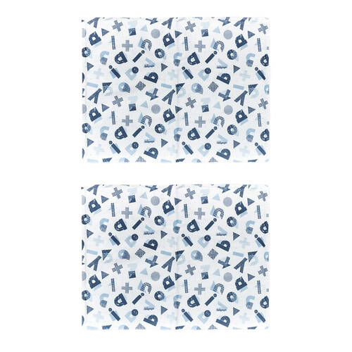 2PK Ibiyaya Chill Pad Dog/Cat Self Cooling Mat 50x65cm Doodle Letters