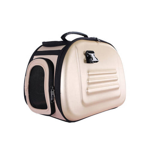 Ibiyaya Classic EVA Collapsible Pet Carrier/Travel Bag For Cats/Dogs Beige