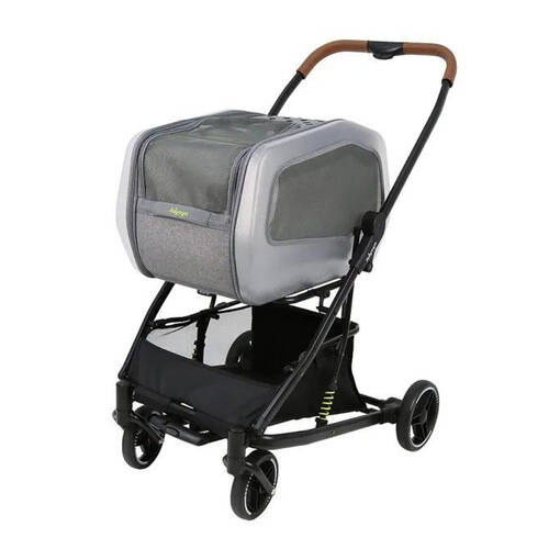 Ibiyaya NeoRider Multi-purpose Detachable Pet Stroller/Carrier Silver Mist