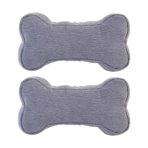 2PK Lilly & Dash Pet Dog Interactive Squeaker Bone Toy 200x150x150mm Charcoal