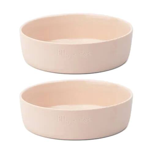 2PK Lilly & Dash Pet Cat Feeding Drinking Dish Bowl 265ml Rose Quartz