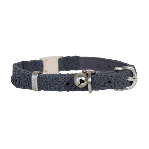 Lilly & Dash Adjustable Fit Cat Collar w/ Bell Charcoal