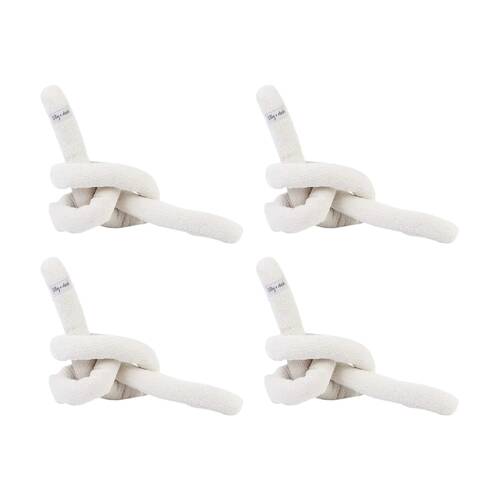 4PK Lilly & Dash Pet Dog Interactive Knot Play Toy 250x150x150mm Milk
