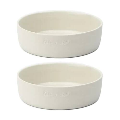 2PK Lilly & Dash Pet Dog Cat 1L Food Water Drinking Bowl 200x185x55mm Cloud