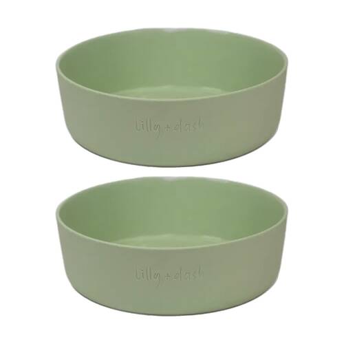 2PK Lilly & Dash Pet Dog Cat 1L Food Water Drinking Bowl 200x185x55mm Mint
