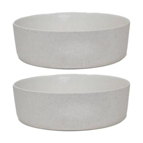 2PK Lilly & Dash Pet Dog Cat 1.75L Food Water Drinking Bowl Milk Speckle