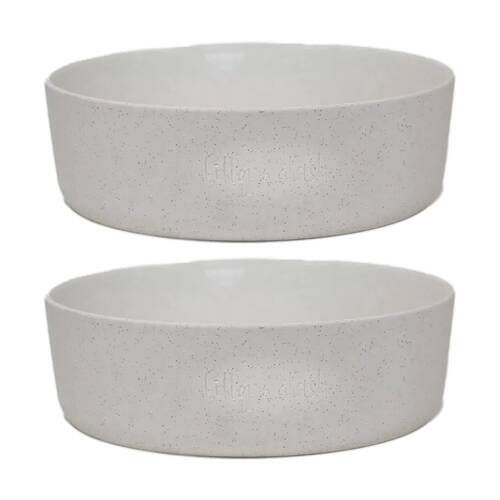 2PK Lilly & Dash Pet Dog Cat 1L Food Water Drinking Bowl 200x185x55mm Milk Speckle