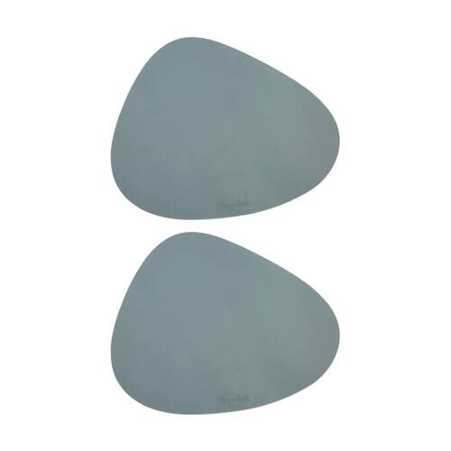 2PK Lilly & Dash Pet Dog Cat Bowl Placemat 450x370x2mm Pebble Blue