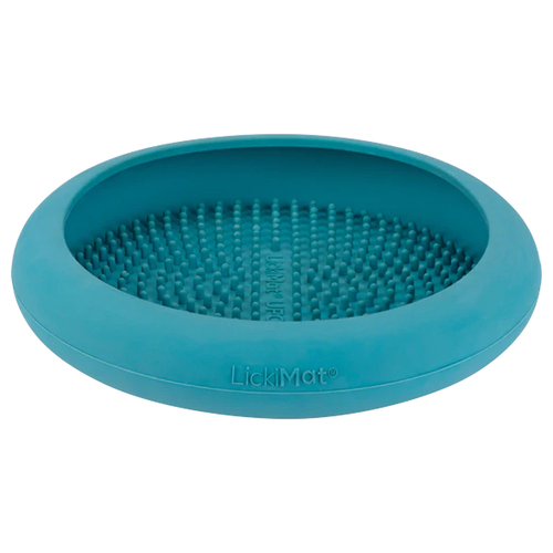 Lickimat UFO Pet Dog Bowl Turquoise