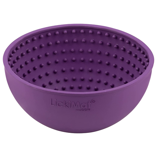 Lickimat Wobble Dog Pet Dog Bowl Purple