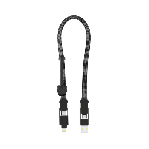 Rolling Square 6in1 inCharge XL 100W/30cm Travel Charging Cable Urban Black