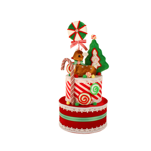 Colours Of Christmas 54x27cm Santas Workshop Pinstripe Tier Cake