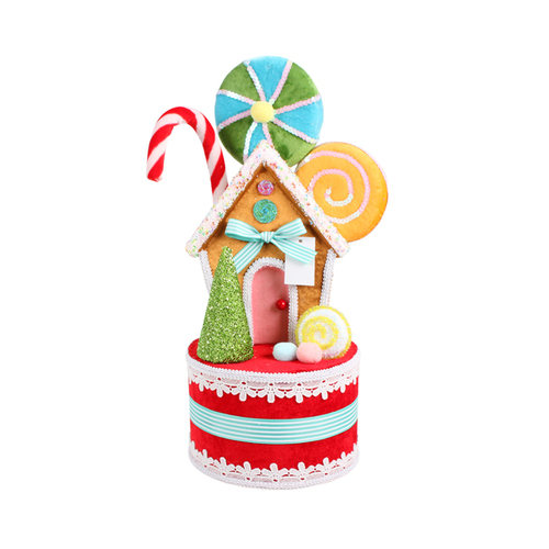 Colours Of Christmas34cm Candy Xmas Gingerbread House Cake Ornament