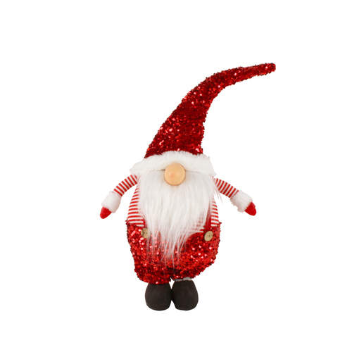 Colours Of Christmas 89x30cm Red Sequin Standing Santa Gnome
